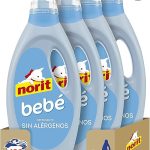 NORIT Bebé - Detergente Líquido para Ropa de Bebé, Pieles Sensibles y Atópicas - Pack de 4 Unidades de 1125 Mililitros, 4500 Mililitros